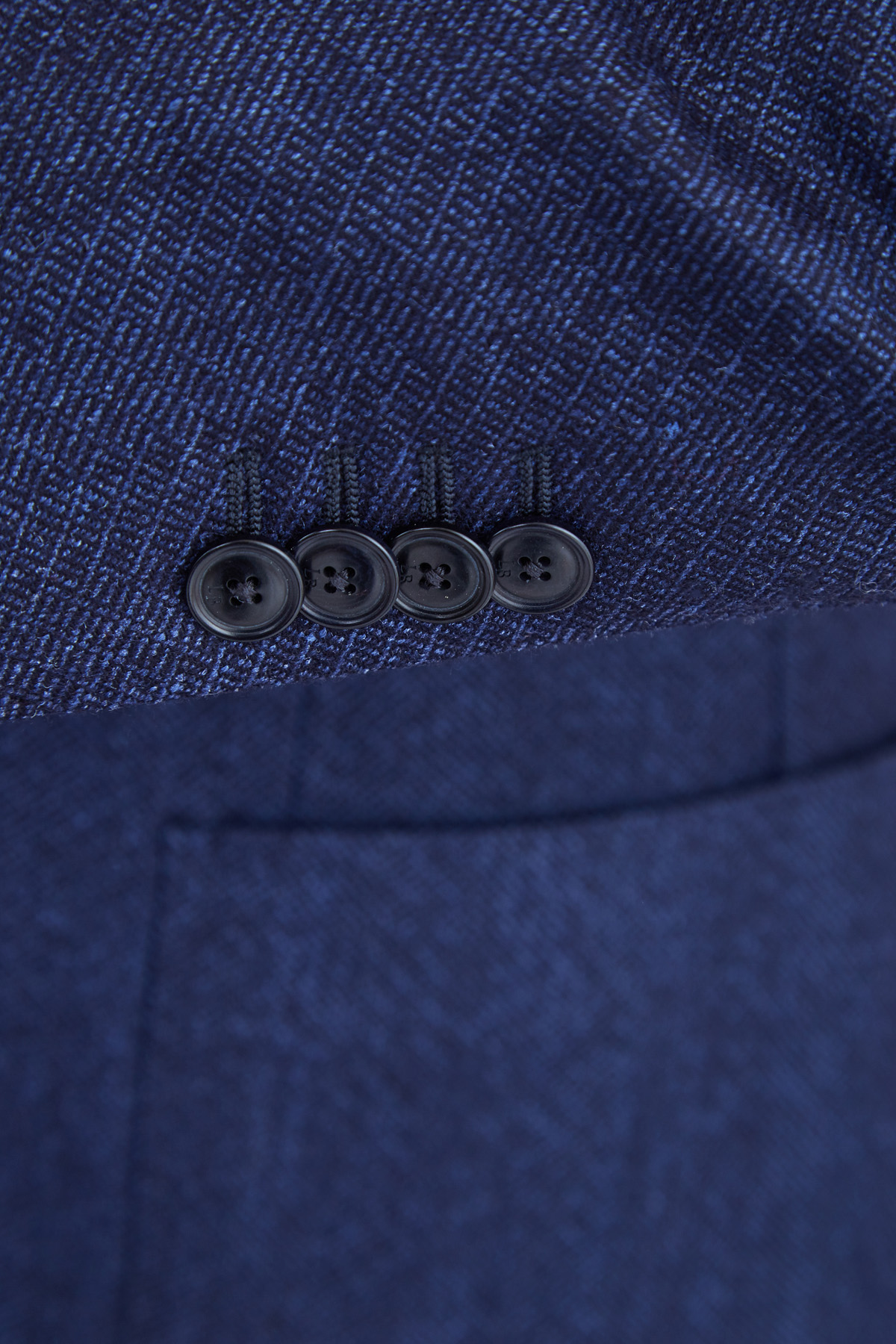 Пиджак в неаполитанском стиле из шерсти и шелка LUCIANO BARBERA, цвет синий, размер 46;50 - фото 6